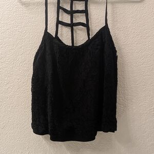 Full Tilt Black Lace Camisole Top Size Small